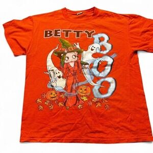 Vintage Betty Boop "boo" Halloween fall tshirt size large